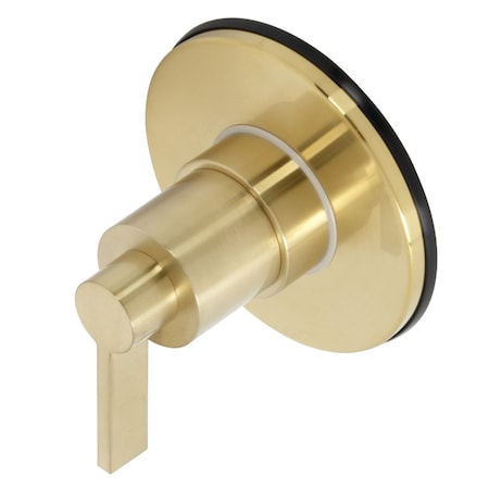 Kingston Brass KS3037NDL Single-Handle Three-Way Diverter Valve with Trim Kit, Brushed Brass KS3037NDL